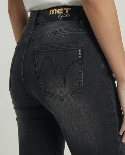 MET - Jeans slim bootcut neri