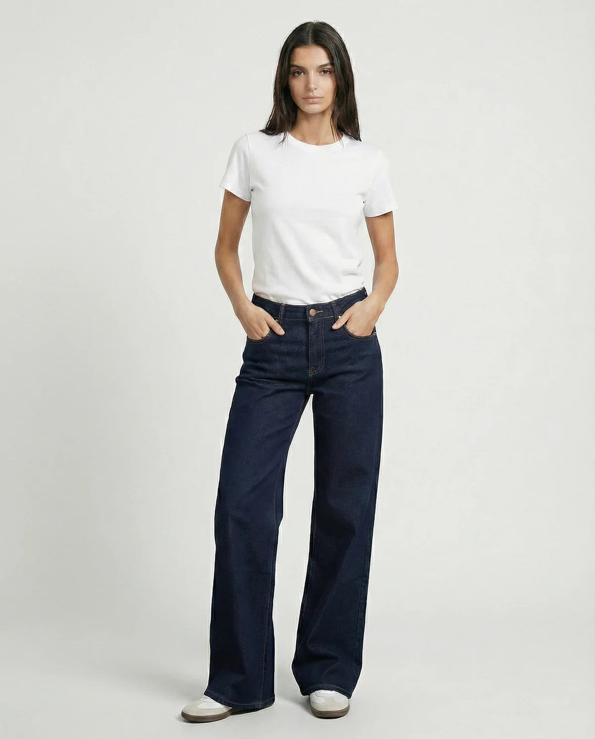 MET - Jeans wide leg basic denim scuro