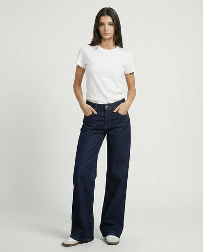 MET - Jeans wide leg basic denim scuro