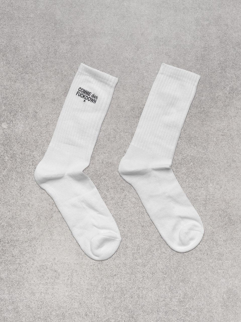 COMME DES FUCKDOWN - Calzini a costine con logo ricamato