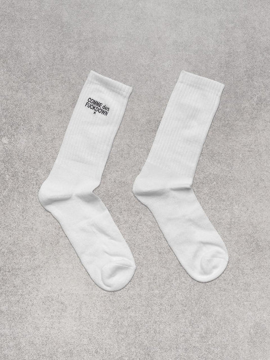 COMME DES FUCKDOWN - Calzini a costine con logo ricamato