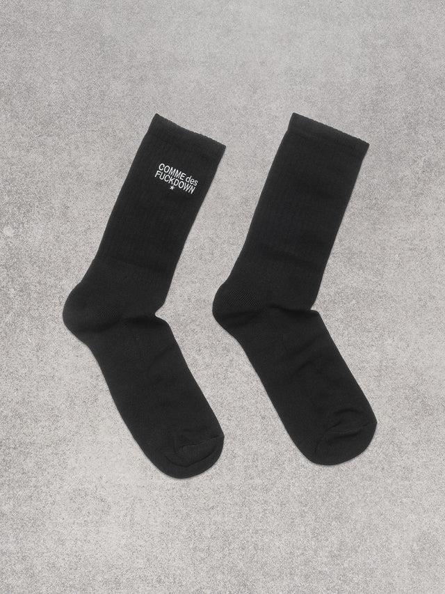 COMME DES FUCKDOWN - Calzini a costine con logo ricamato