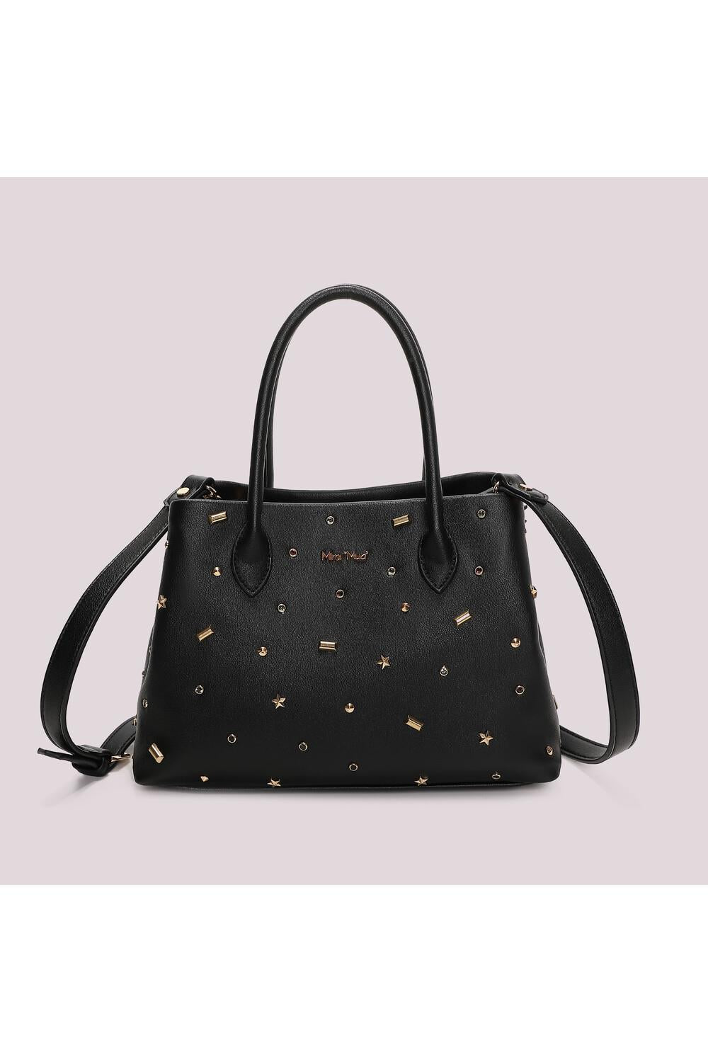 MIMI' MUA' - Borsa shopping con applicazioni colorate