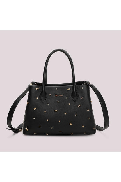 MIMI' MUA' - Borsa shopping con applicazioni colorate