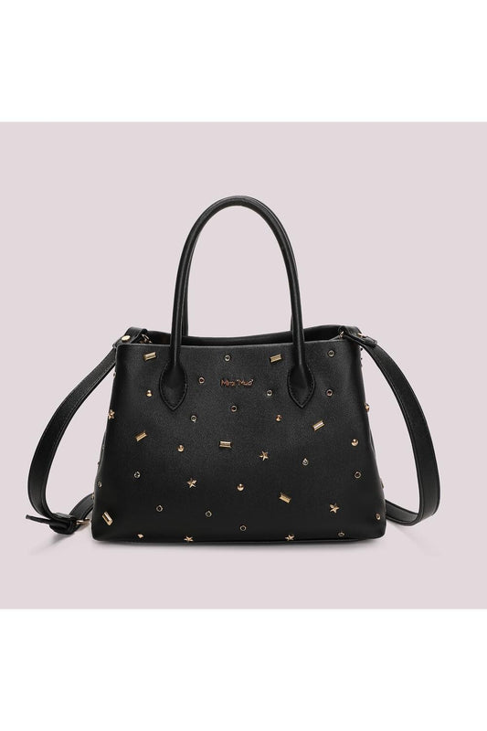 MIMI' MUA' - Borsa shopping con applicazioni colorate