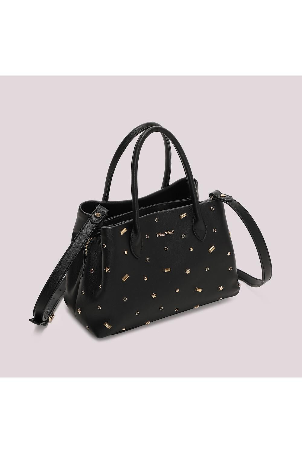 MIMI' MUA' - Borsa shopping con applicazioni colorate