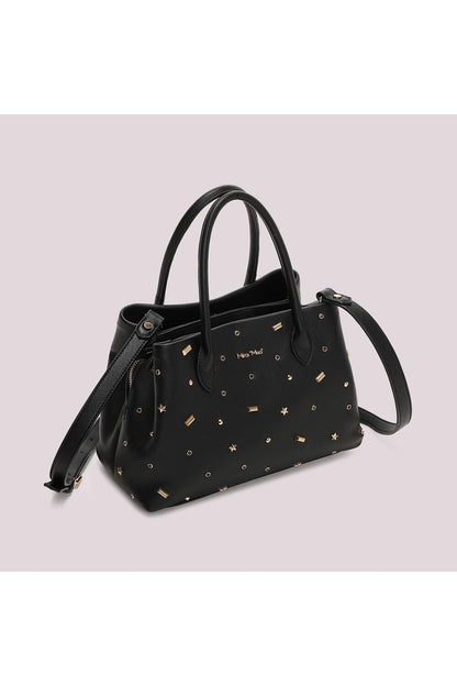 MIMI' MUA' - Borsa shopping con applicazioni colorate