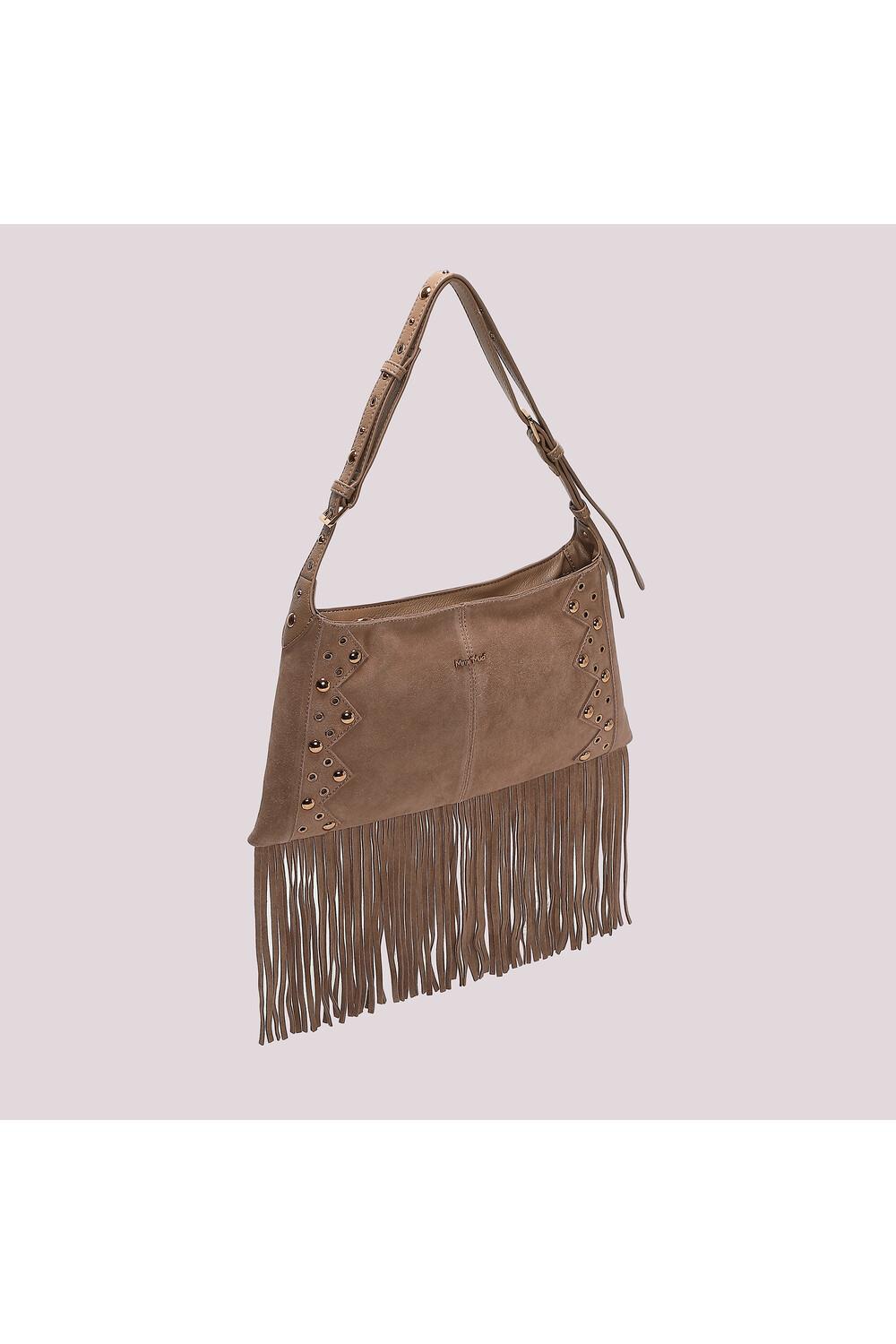 MIMI' MUA' - Borsa a tracolla con frange e borchie