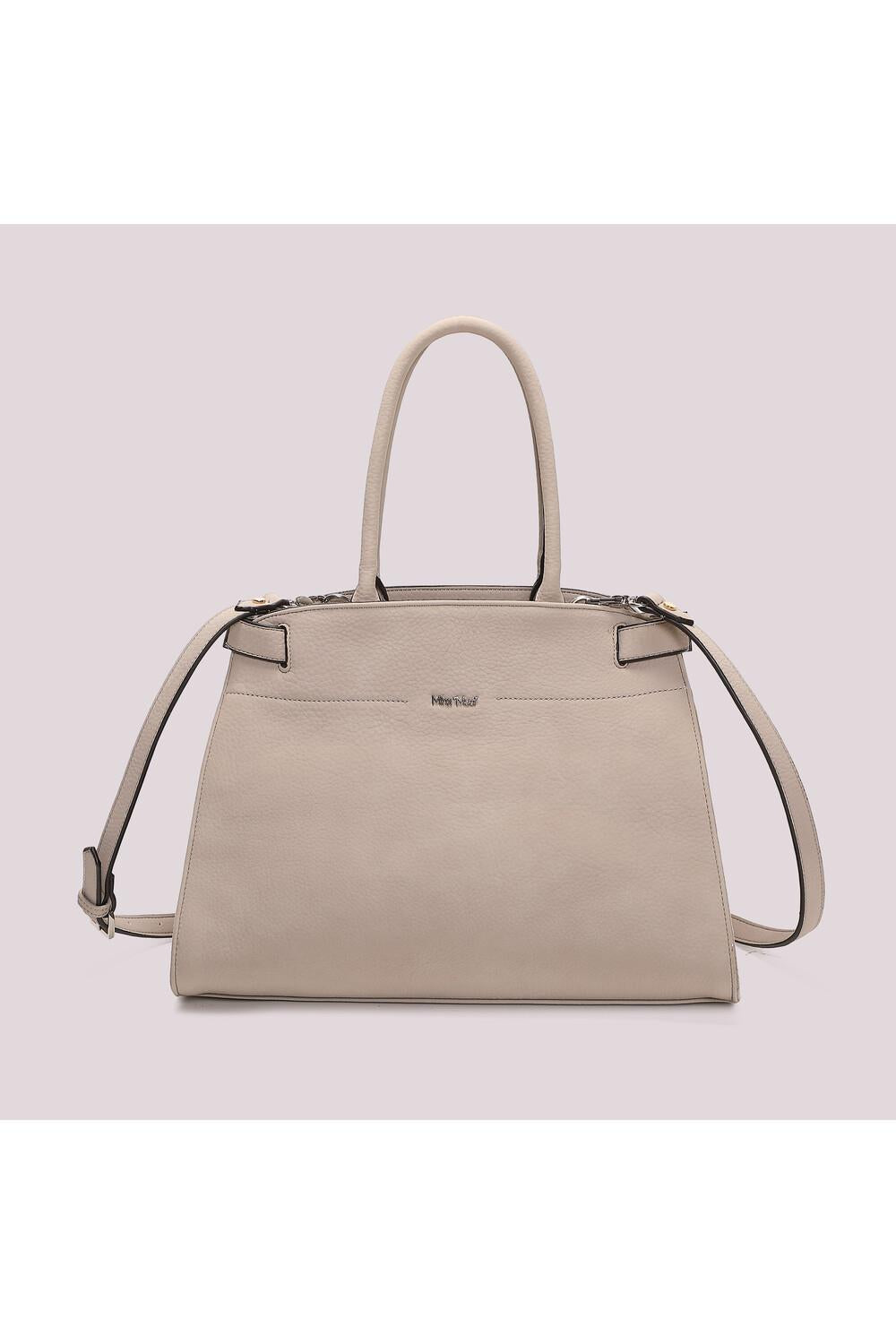MIMI' MUA' - Borsa shopping con fianchi effetto camoscio