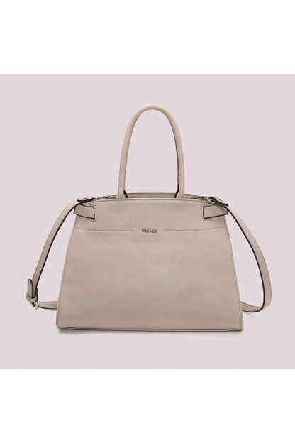 MIMI' MUA' - Borsa shopping con fianchi effetto camoscio