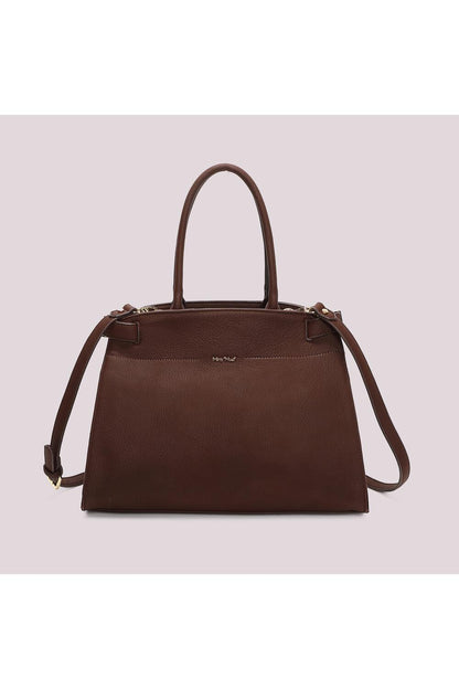 MIMI' MUA' - Borsa shopping con fianchi effetto camoscio