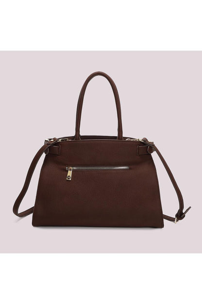 MIMI' MUA' - Borsa shopping con fianchi effetto camoscio