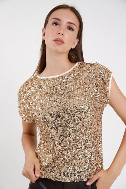 SUSY MIX - Maglia paillettes