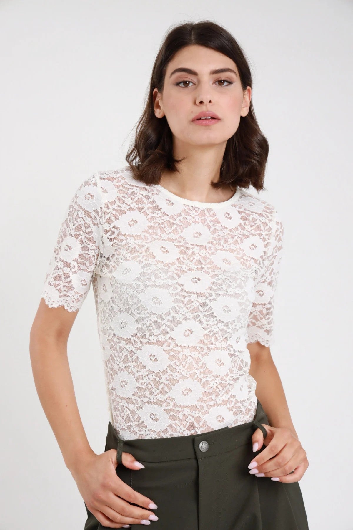 SUSY MIX - T-shirt in pizzo