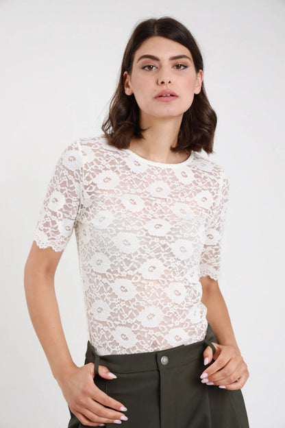 SUSY MIX - T-shirt in pizzo