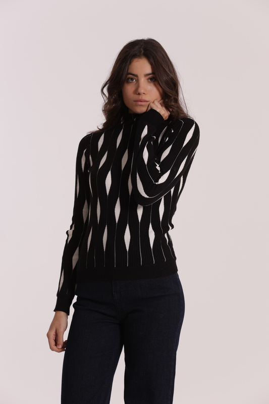 MIMI' MUA' - Maglia con fantasia a rombi