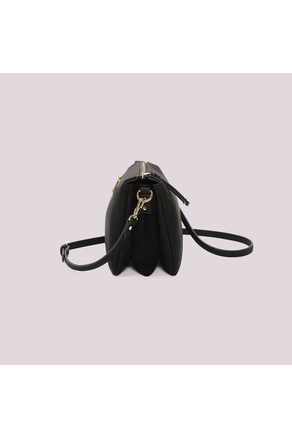 MIMI' MUA' - Borsa a tracolla con fianchi effetto camoscio