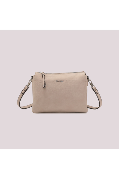 MIMI' MUA' - Borsa a tracolla con fianchi effetto camoscio