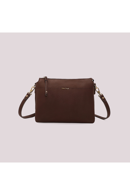 MIMI' MUA' - Borsa a tracolla con fianchi effetto camoscio