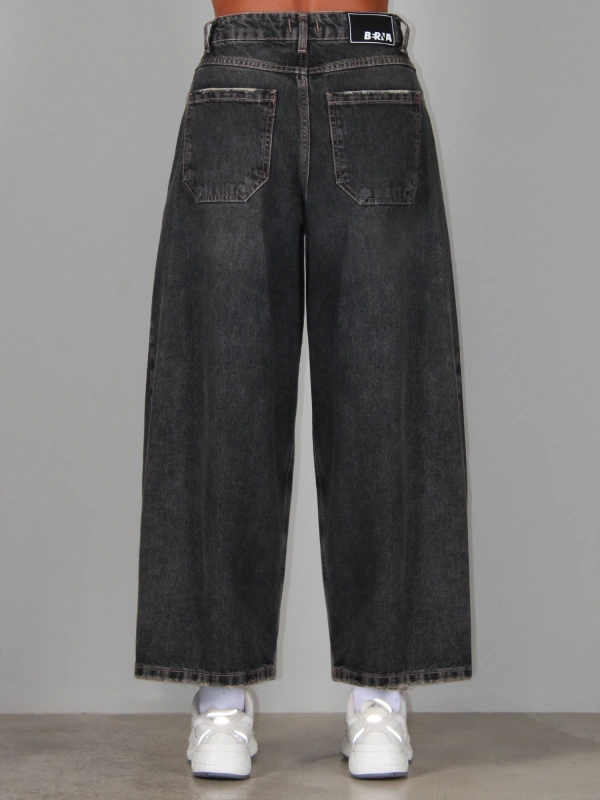BERNA - Jeans baloon fit lavaggio grigio