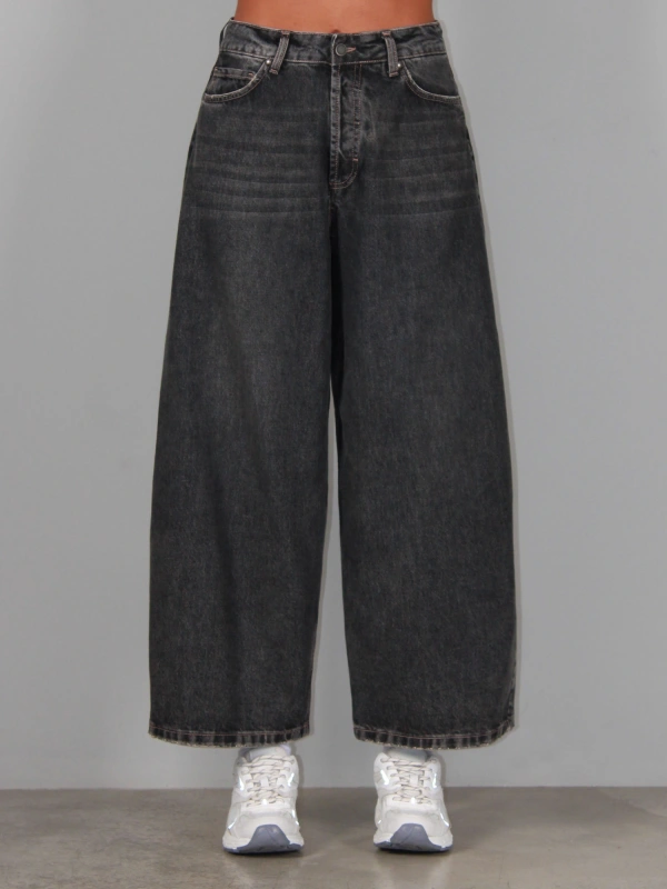 BERNA - Jeans baloon fit lavaggio grigio